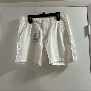 Original Penguin Men's Cream Flat Front Shorts